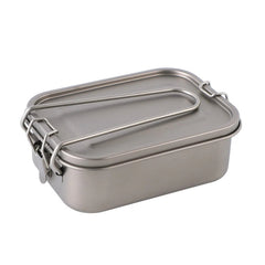 800ml Outdoor Survival Lightweight Pure Titanium Mess Tin Fast Cooking Mess Kit 07FC0E-D4 - KOEEK