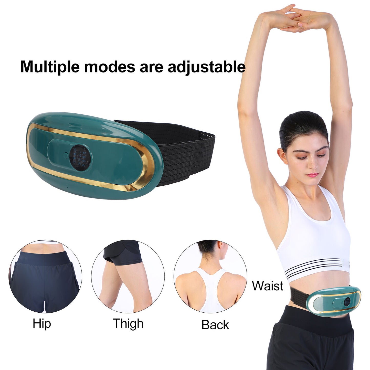 new Electric Waist Massage Belt Relieve Waist Lower Back Massaging Instrument HGF koeek - KOEEK