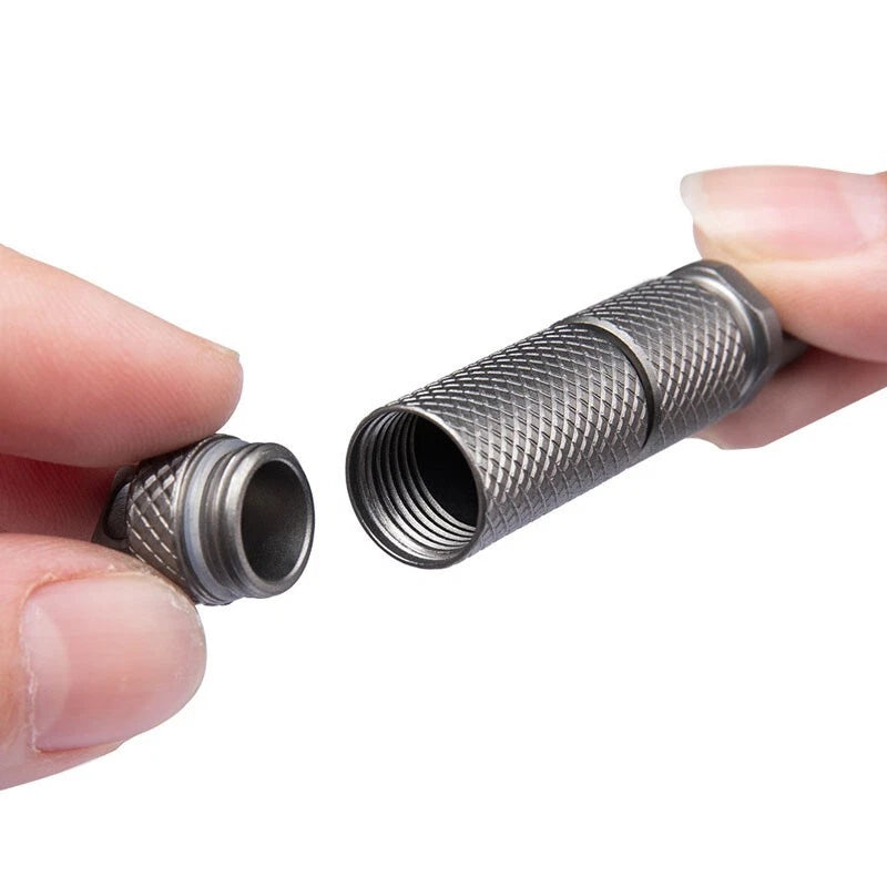 Hot Mini EDC Titanium Alloy Waterproof Case Portable Keychain Pendant Multi Tool 07FC0E-D4 - KOEEK