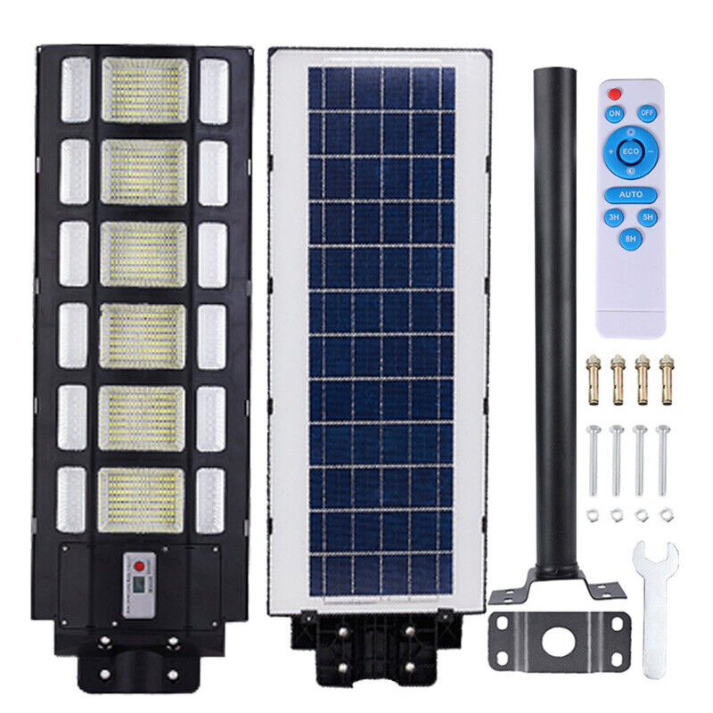 ny 10000000LM LED Solar Road Street Flood Light Utendørs Hage Hage Lampe Vanntett