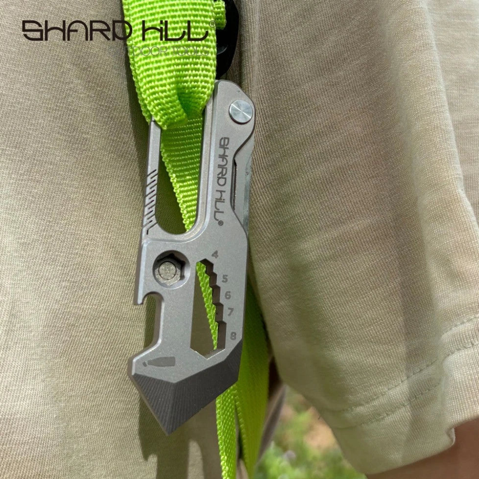 Ation Titanium alloy EDC Multi Tool with Carabiner for Outdoor Rescue 07FC0E-D4 - KOEEK