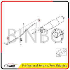 Set of 2 Hood Lift Supports Shock Strut 51237248563 for BMW 520i 523i 528i 535Li 07FC0E-D4 - KOEEK