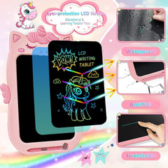 new Toys for 1 2 3 Year Old Girl Gifts,10IN LCD Writing Tablet Pink 07FC0E-D4 - KOEEK