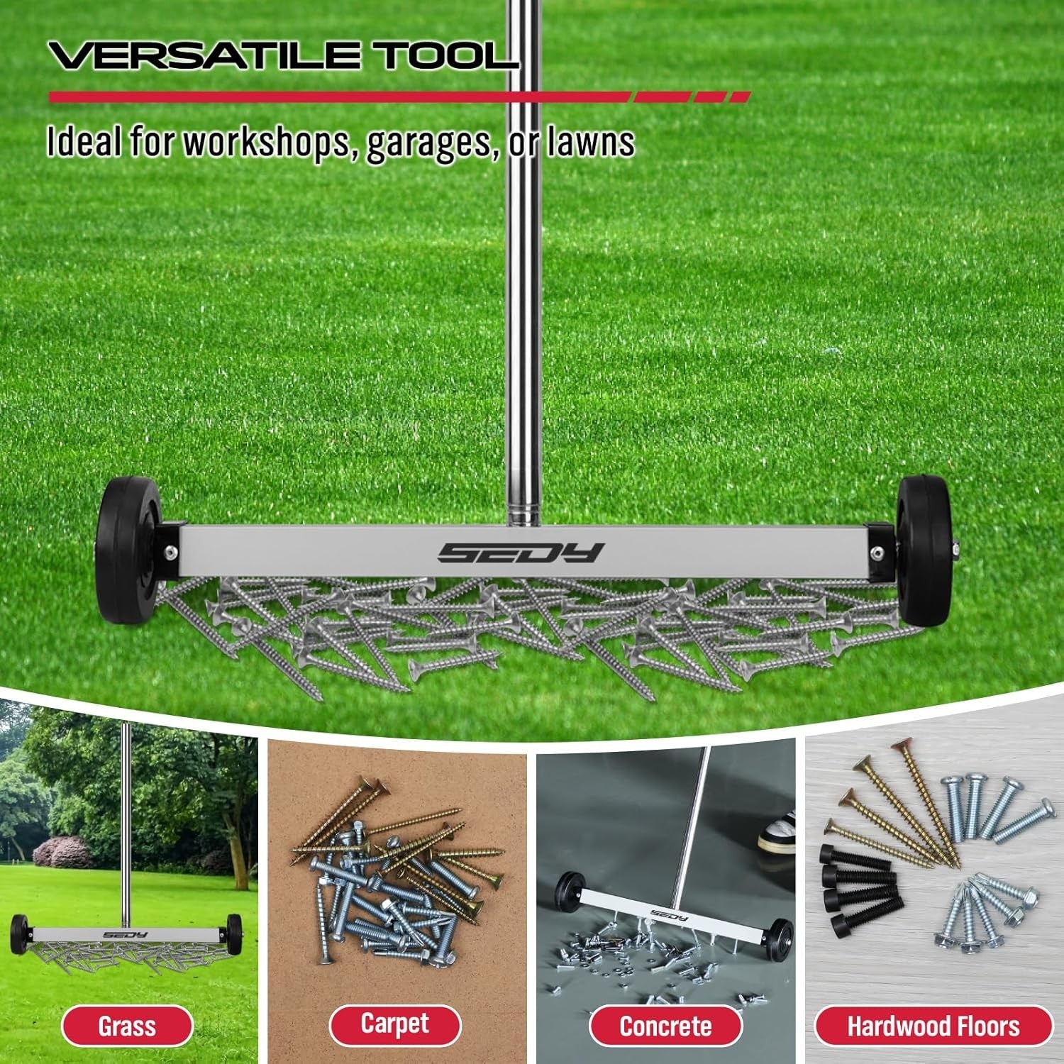 new Magnet Sweeper Magnetic Nail Roller: 17-Inch Heavy Duty Pickup... 07FC0E-D4 - KOEEK