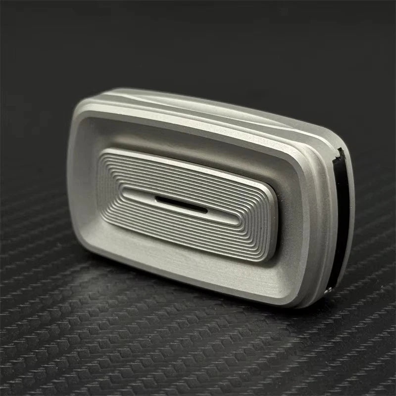 Hot Silver Simple EDC Fidget Toys Stainless Steel Mechanical Push Fidget Slider 07FC0E-D4 - KOEEK