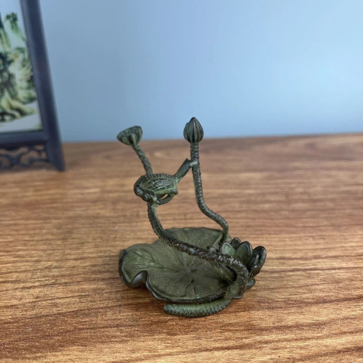 Lotus Backflow Incense Burner Copper Tea Pet Tea Art Decor 07FC0E-D4 - KOEEK