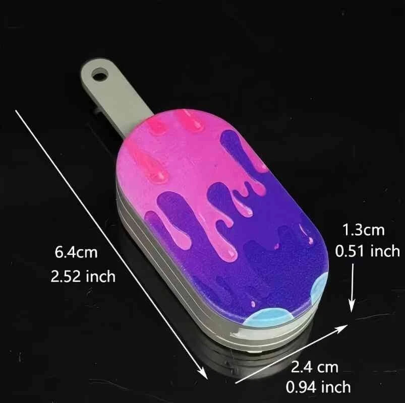 Creative Ice Cream Fidget Slider EDC Metal Push Haptic Slider Kawaii Fidget Toy 07FC0E-D4 - KOEEK