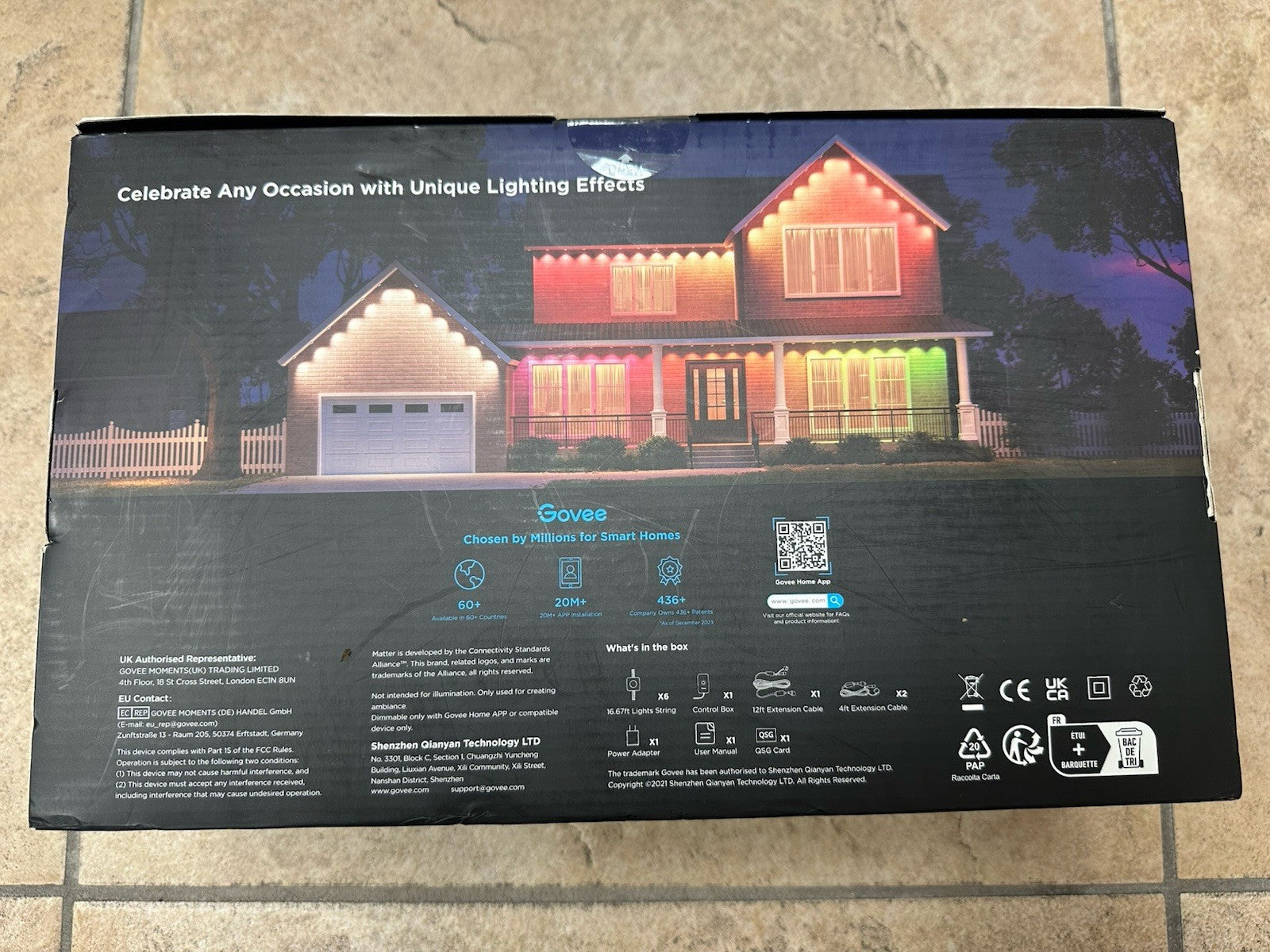 Govee 100ft RGBICW Black Permanent Outdoor Lights Elite GOVEE - KOEEK