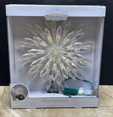 NIB - 13.5" Lighted Starburst Snowflake Tree Topper - 37 Lights - Wondershop WONDERSHOP - KOEEK