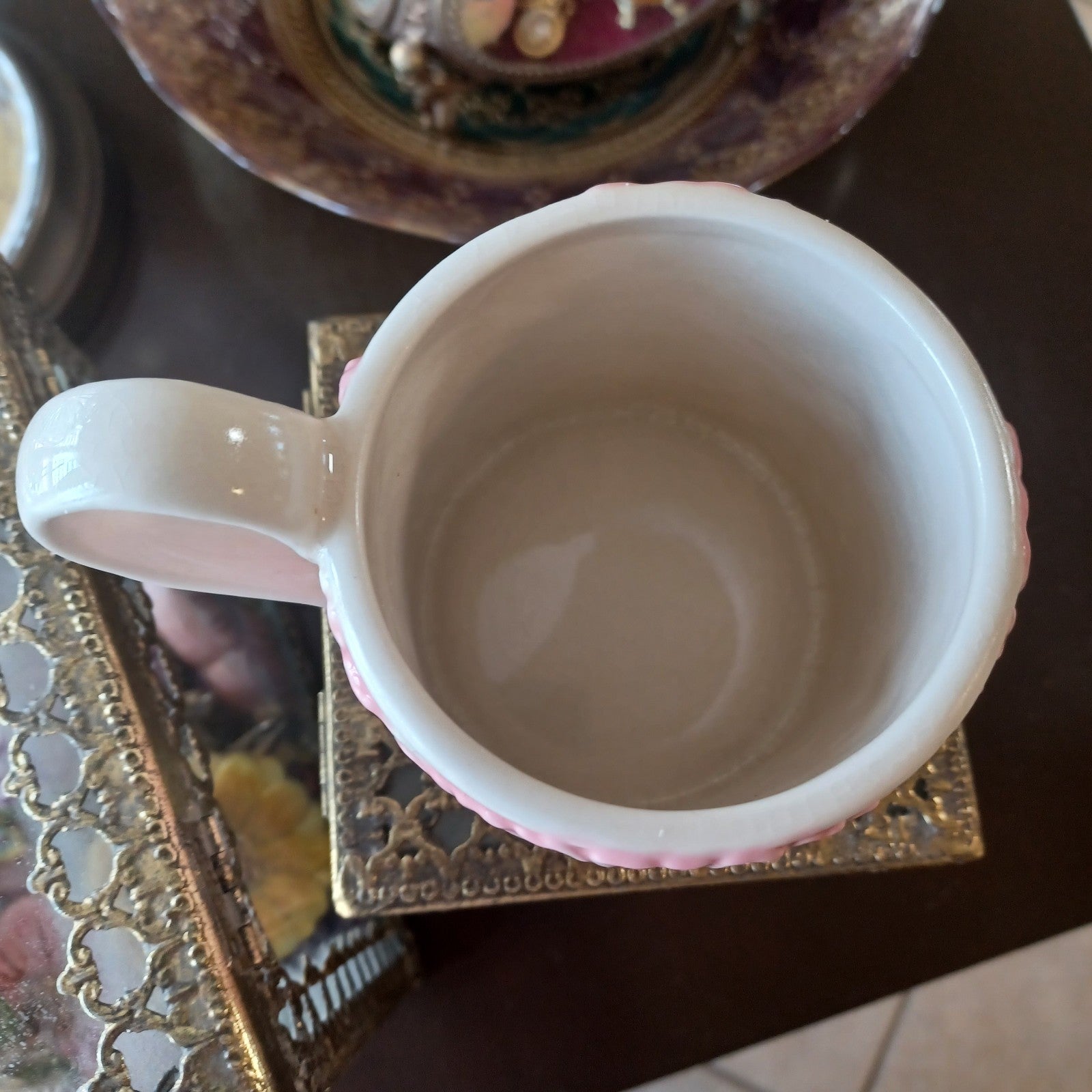 ANTHROPOLOGIE LILYPAD FLORAL MUG ANTHROPOLOGIE MUG ANTHROPOLOGIE CUP 💕BEAUTIFUL ANTHROPOLOGIE - KOEEK