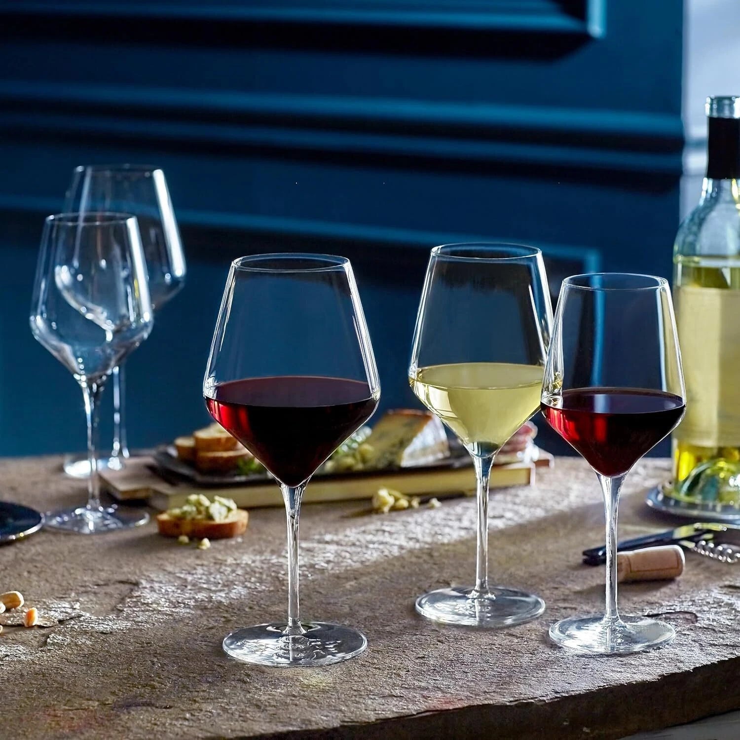 Wine Glass Set of 4, 24 oz. Seamless Wine Glasses with Stems for All Occasions 07FC0E-D4 - KOEEK