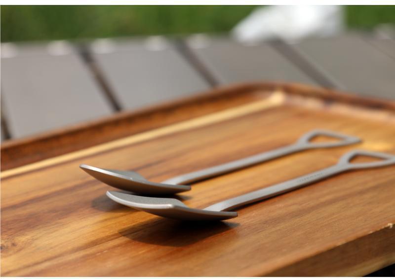 Pure Titanium Shovel Shape Spoon Lightweight Dessert Coffee Spoon Portable EDC 07FC0E-D4 - KOEEK