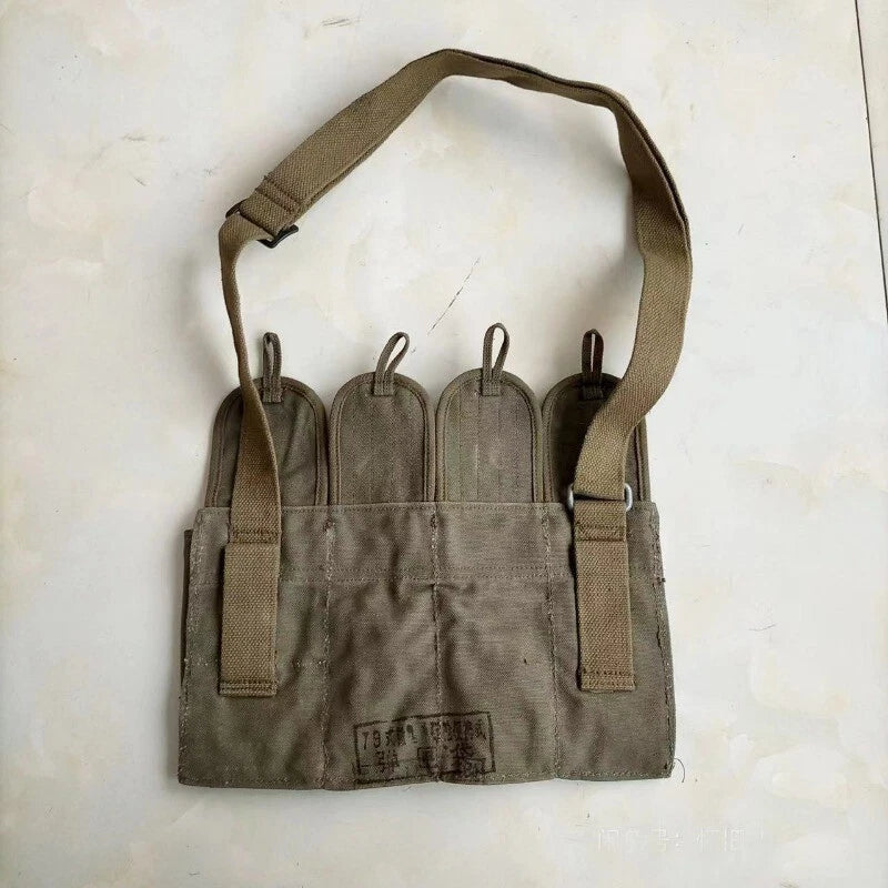 Surplus Vietnam War Chinese Army Military Type 79 Canvas Shoulder Pouch Rare 1pc 07FC0E-D4 - KOEEK