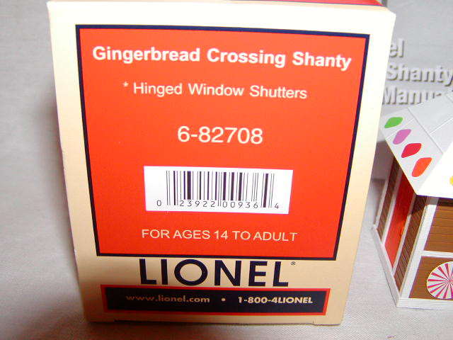 Lionel 6-82708 Christmas Gingerbread Crossing Shanty O-27 MIB  Lighted Sealed LIONEL - KOEEK
