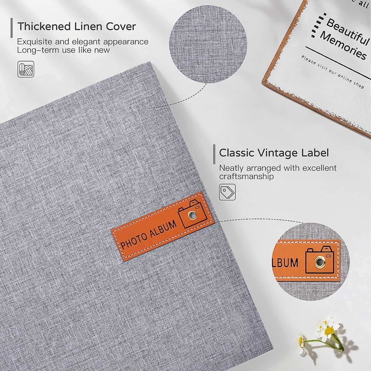 Large Photo Album, Self-Adhesive,4x6, 5x7, 8x10, Scrapbook Album,DIY Photo Book 07FC0E-D4 - KOEEK