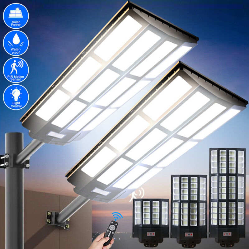 ny Udendørs Solar Street Light Bevægelsessensor Lampe Kommerciel Dusk To Dawn Road Lamp