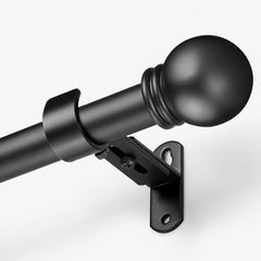 The maximum adjustable length of the curtain rod is 60 inches. 07FC0E-D4 - KOEEK