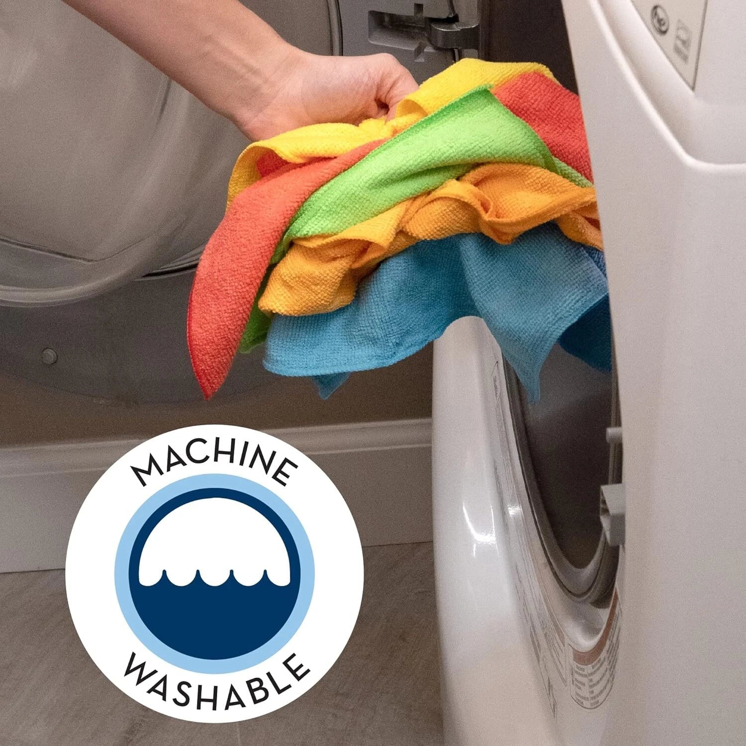 150 Pack Microfiber Cleaning Cloths, Bulk Microfiber Towels for Home Use 07FC0E-D4 - KOEEK