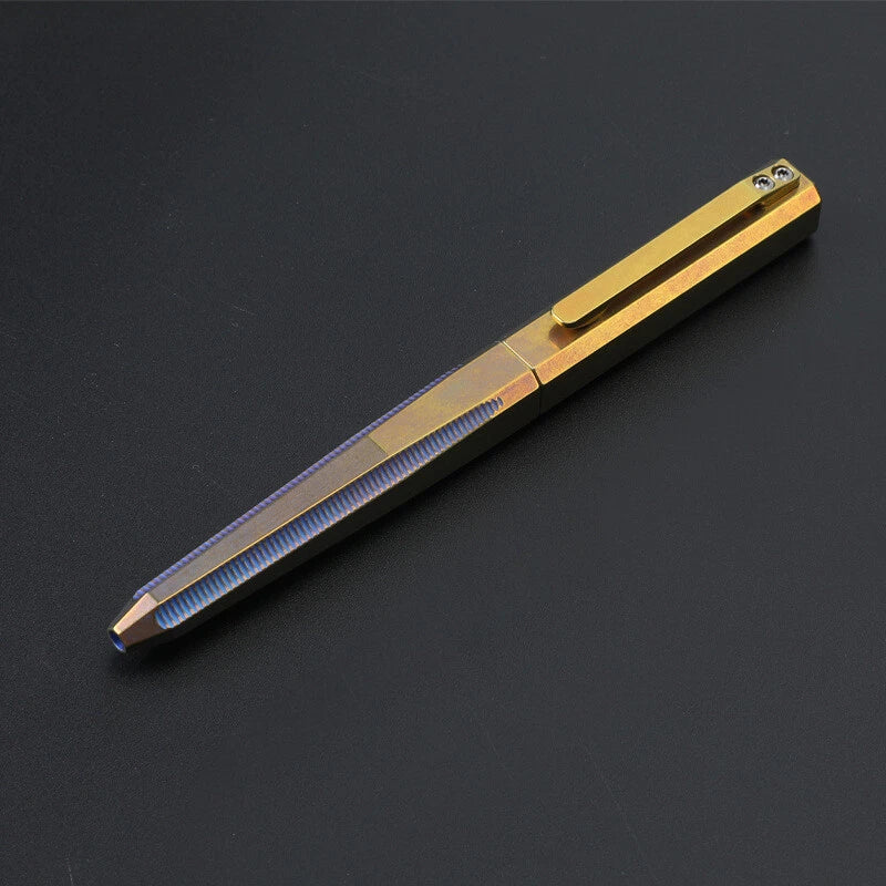 Titanium Ball Point Pen Ballpoint Gel Pen EDC Pocket Broken Window Tool 07FC0E-D4 - KOEEK