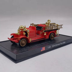 1:64 1924 Ahrens Fox USA Fire Engine Diecast Model Vintage With Display Base 07FC0E-D4 - KOEEK