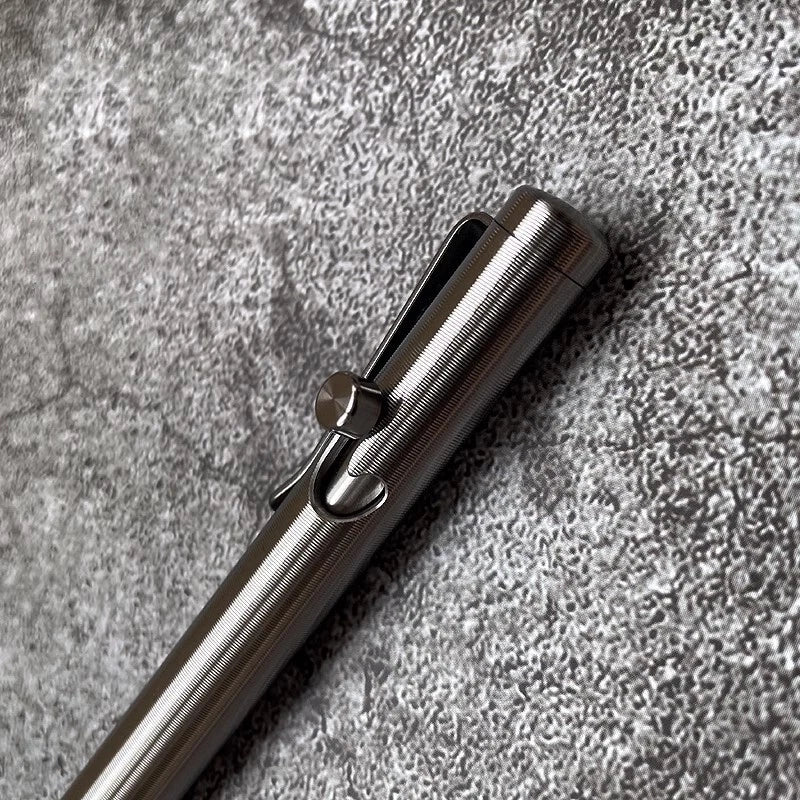 EDC Titanium Alloy Tactical Pen Ballpoint With Writing Multi-functiona Pen Gift- 07FC0E-D4 - KOEEK