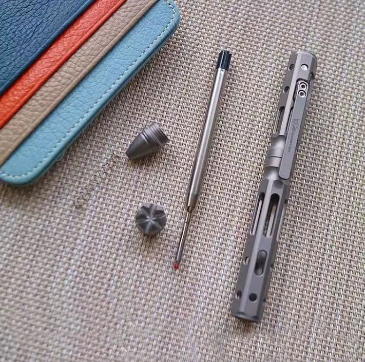 EDC Titanium Practical Ballpoint Pen Signature Working Pocket Mechanist Pen 07FC0E-D4 - KOEEK
