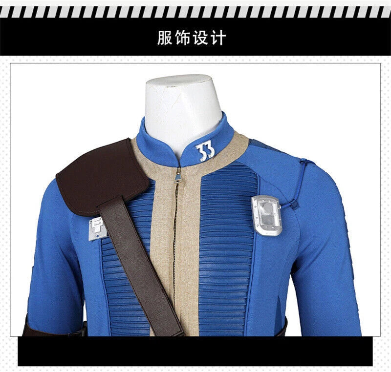 2024 Fallout Season1 Blue Cosplay Outfit Jumpsuit Uniform Costume Suit 5389 07FC0E-D4 - KOEEK