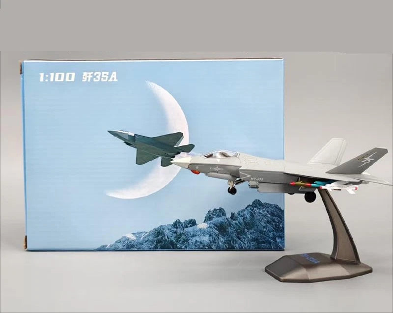 1/100 PLA J-35A  Fighter Alloy Diecast Finished Model 07FC0E-D4 - KOEEK