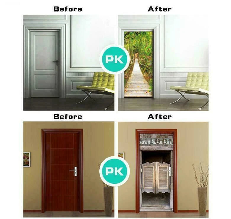 Egyptian Pharaohs 3D Self-Adhesive Door Sticker Wallpaper Decals Murals Decor 07FC0E-D4 - KOEEK