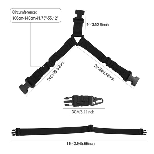 Tactical One Single Point Sling Strap Bungee Rifle Gun Sling with QD Buckle