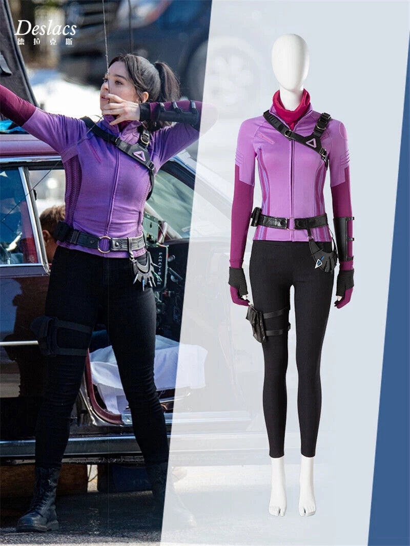 Hawkeye Women Kate Bishop Costume Uniform Sets Party Cosplay Show Disney MARVEL 07FC0E-D4 - KOEEK