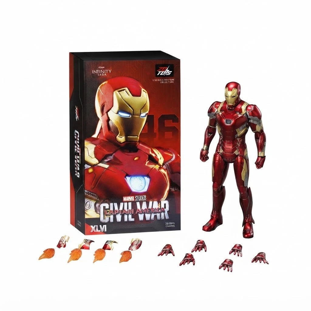 ZD Toys Marvel Iron Man Mark 46 MK46 1/10 Scale 7" Action Figure Model Collector ZD_TOYS - KOEEK