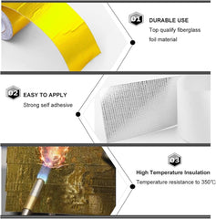 new Sporacingrts 2" x32.8'(10M) Gold Adhesive Backed Heat Barrier... SPORACINGRTS - KOEEK