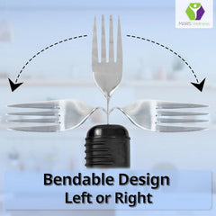 3 Piece Super Easy Grip Flatware Set - Bendable Built Up Utensils - Fork, Knife 07FC0E-D4 - KOEEK
