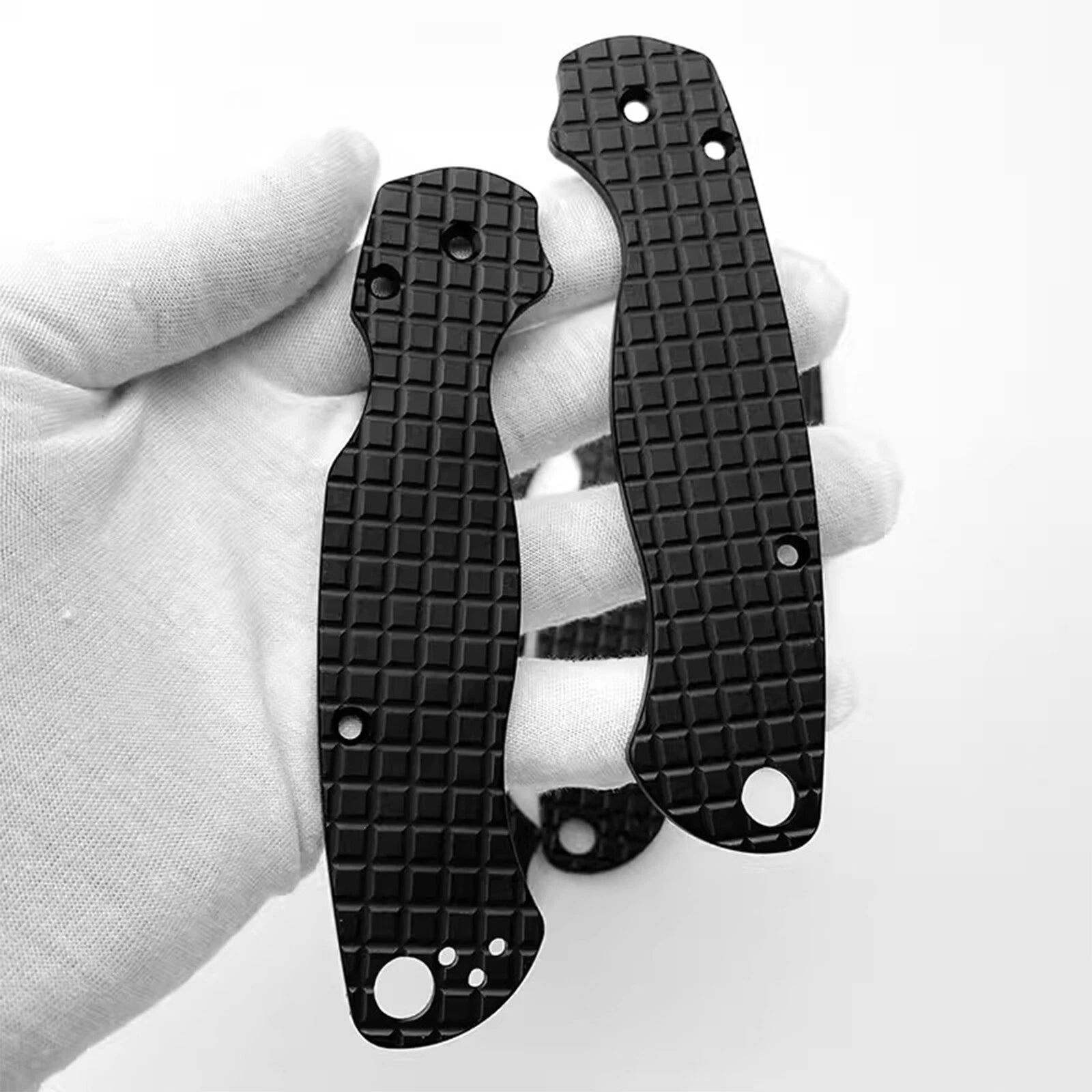 Aluminum Alloy Radial Stria Scales for Spyderco C81 Paramilitary 2 C81 Para2 PM2 07FC0E-D4 - KOEEK
