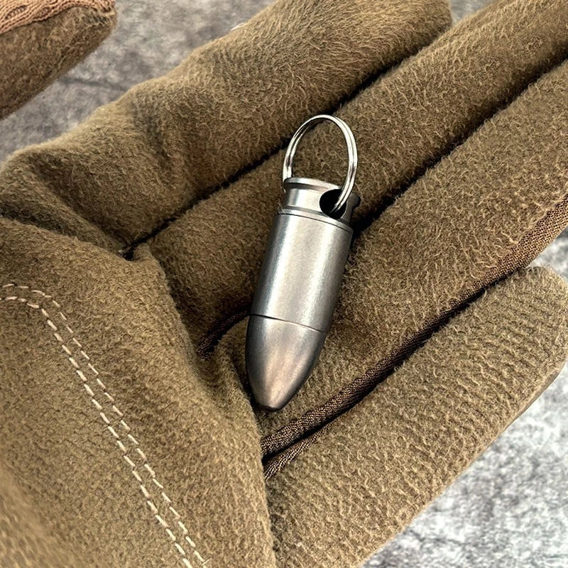PEI Titanium Waterproof Pill Holder Case Organizer Container keychain EDC Gift 07FC0E-D4 - KOEEK