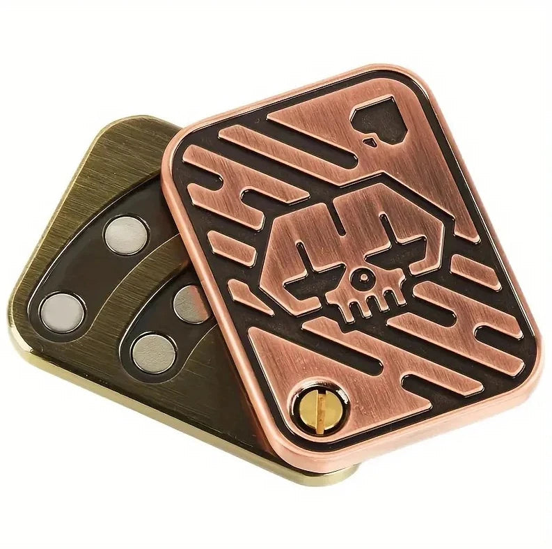 1pc Metal Skull Push Slider Fidget Toy Magnetic Stress Relief EDC - 07FC0E-D4 - KOEEK