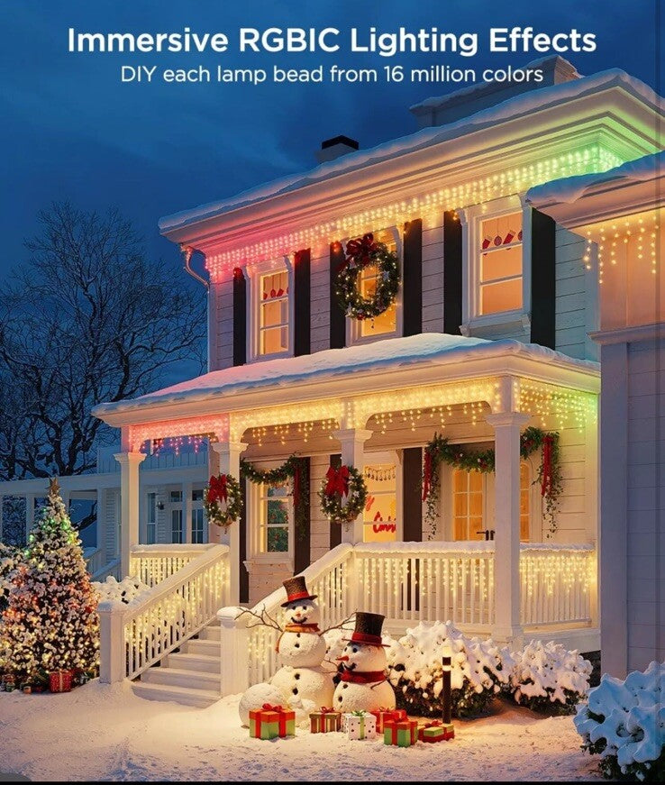 Govee 33ft Icicle Lights, Smart RGBIC Christmas Lights 400 LEDs Music Sync GOVEE - KOEEK