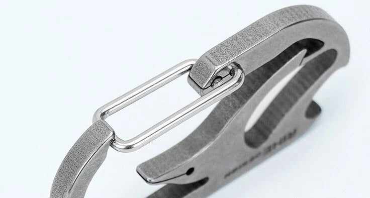 EDC Titanium Alloy Key chain Carabiner Portable Bottle Opener Backpack Buckle 07FC0E-D4 - KOEEK
