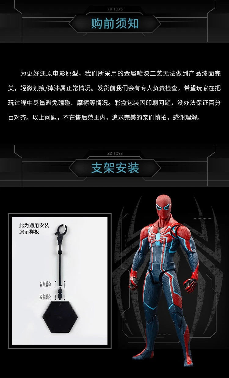 ZD Toys Marvel's Spider-Man Velocity Suit 7" Articulated Action Figure IN Stock 07FC0E-D4 - KOEEK