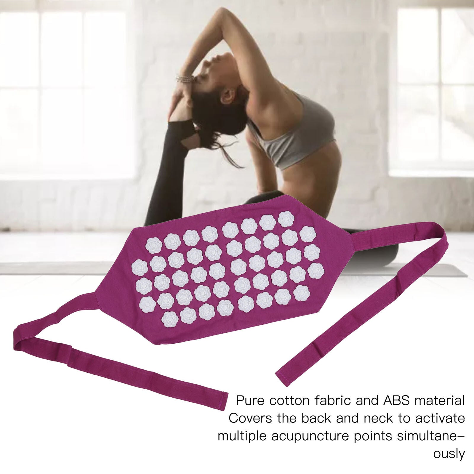 new Acupressure Belt Relaxing Stress Relief Fabric ABS Acupressure Massage Mat HGF koeek - KOEEK