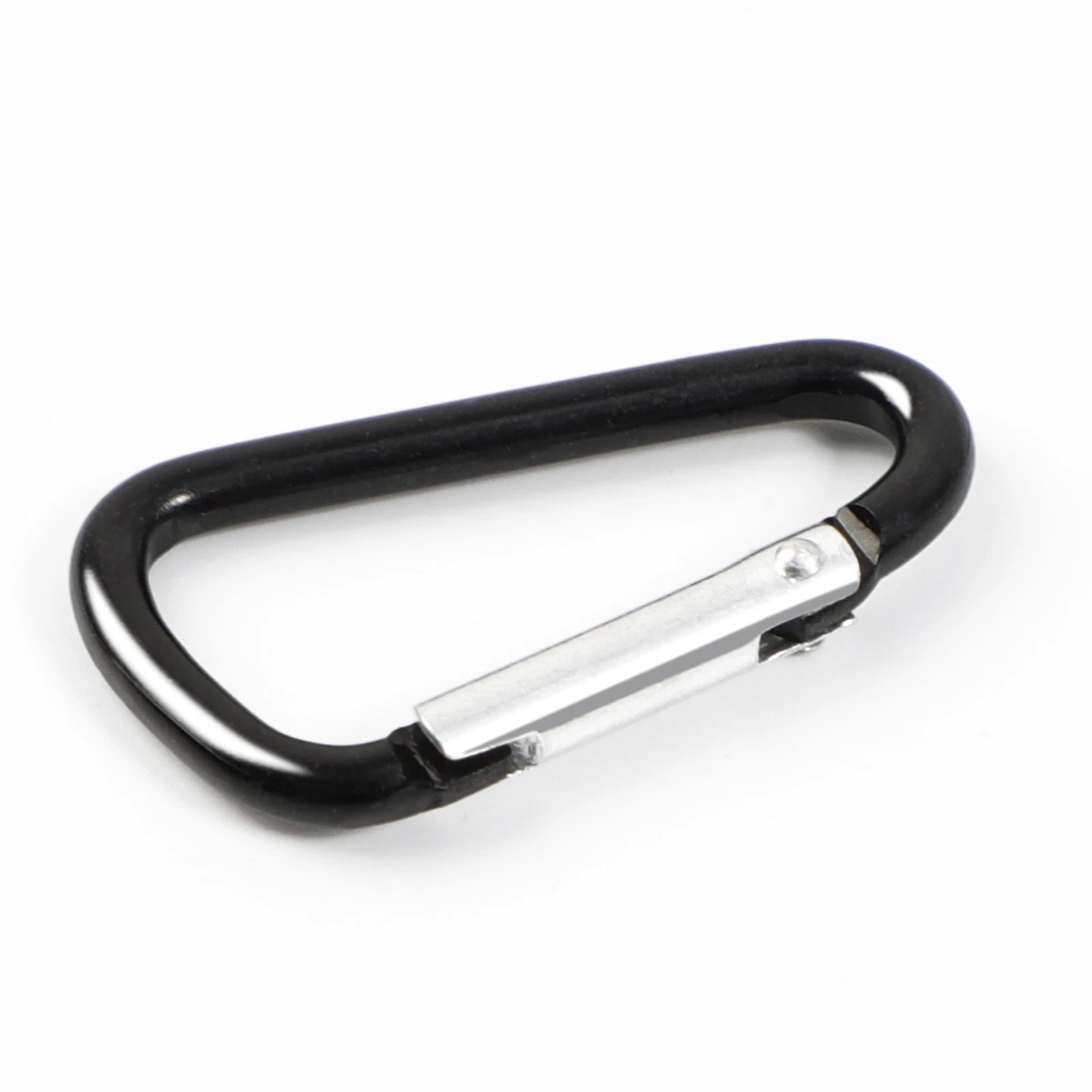 5 PCS D Shape Black Aluminum Carabiner Clip Snap Hook Small Camping 07FC0E-D4 - KOEEK