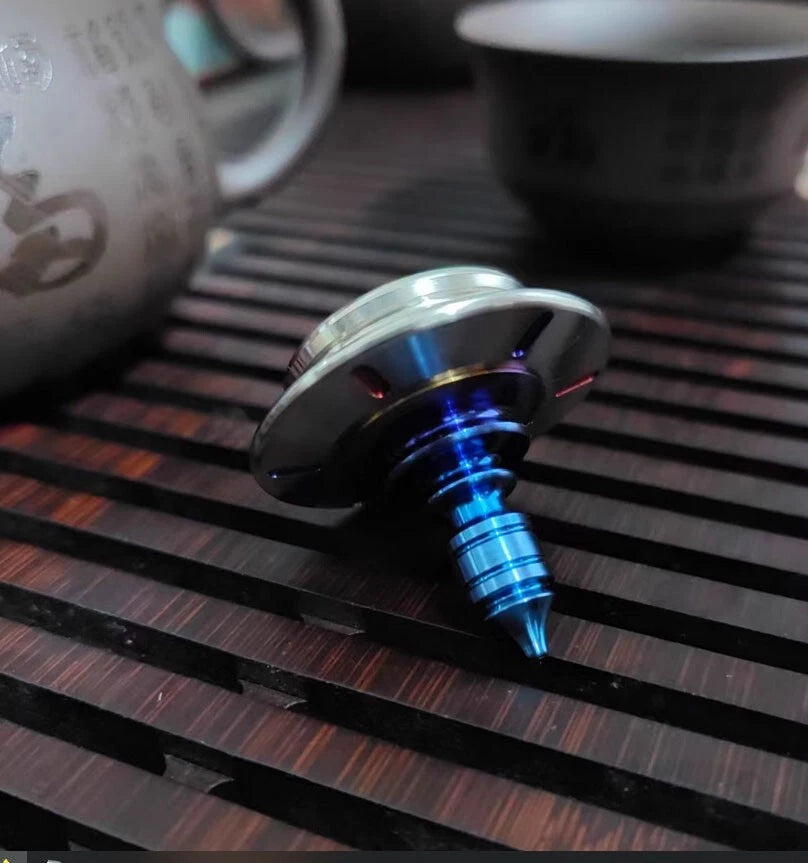 EDC Finger Spinning Top Titanium Stainless Steel Ceramic Bead Precision Toy Tool 07FC0E-D4 - KOEEK