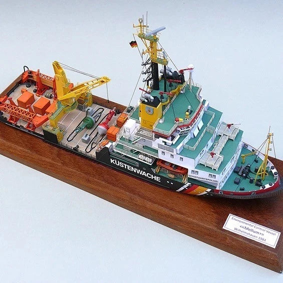 1/250 Mellum Coast Guard Pollution Control Paper Model DIY No Accs No Stand 07FC0E-D4 - KOEEK
