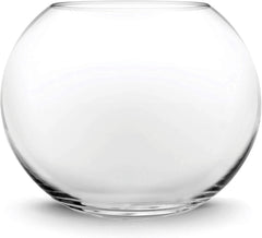 Glass Bubble Vase (H-4.5" W-5.5", Approx. 1/4 Gal.) Small Fish Bowl 07FC0E-D4 - KOEEK