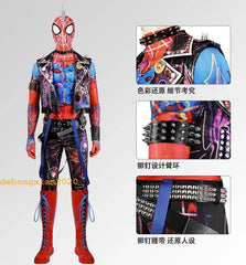 Spiderman Across The Spider-Verse Hobie Brown Cosplay Punk Costume Halloween Set 07FC0E-D4 - KOEEK