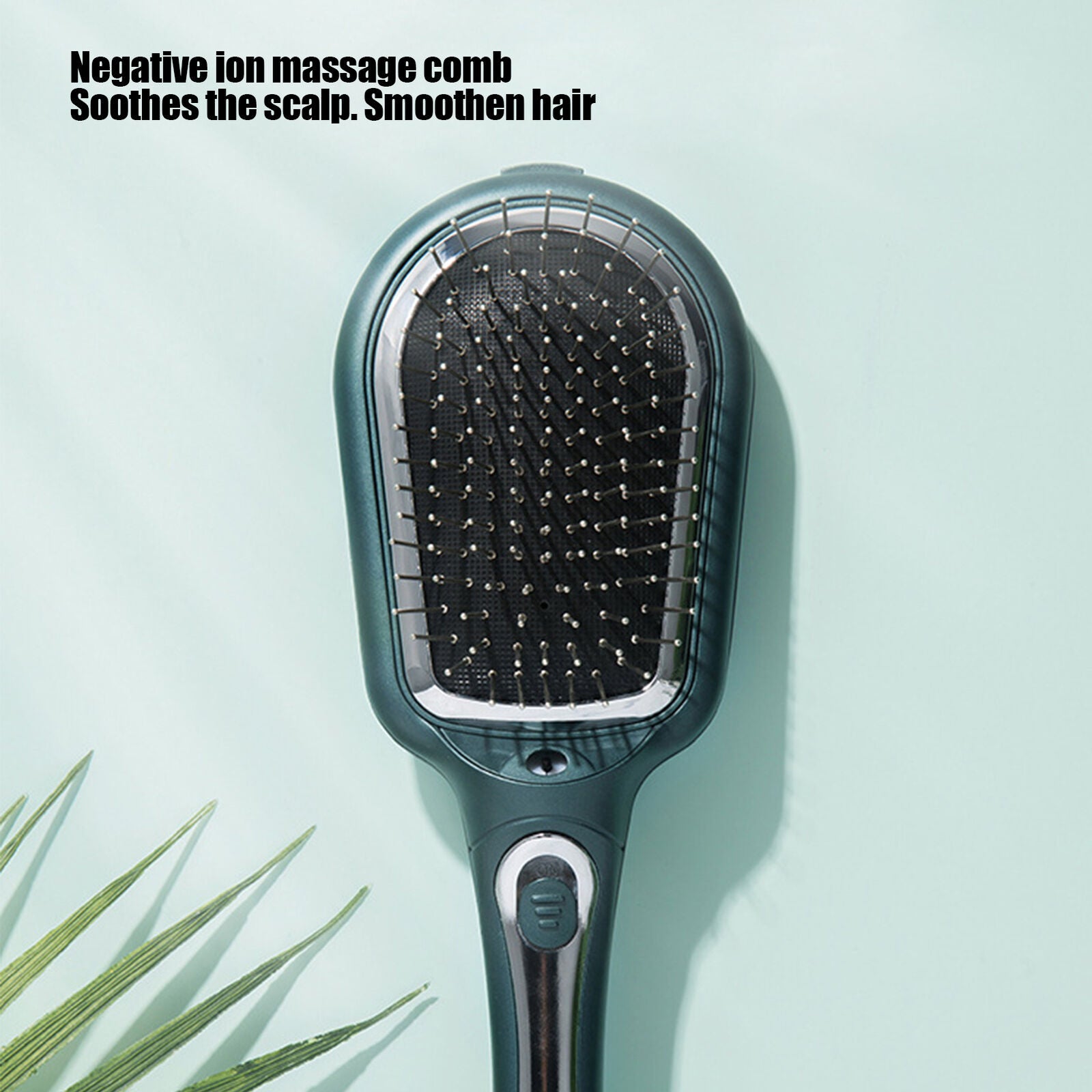 new Electric Negative Ion Massage Comb Therapy Scalp Massage Brush(Emerald ) HGF koeek - KOEEK