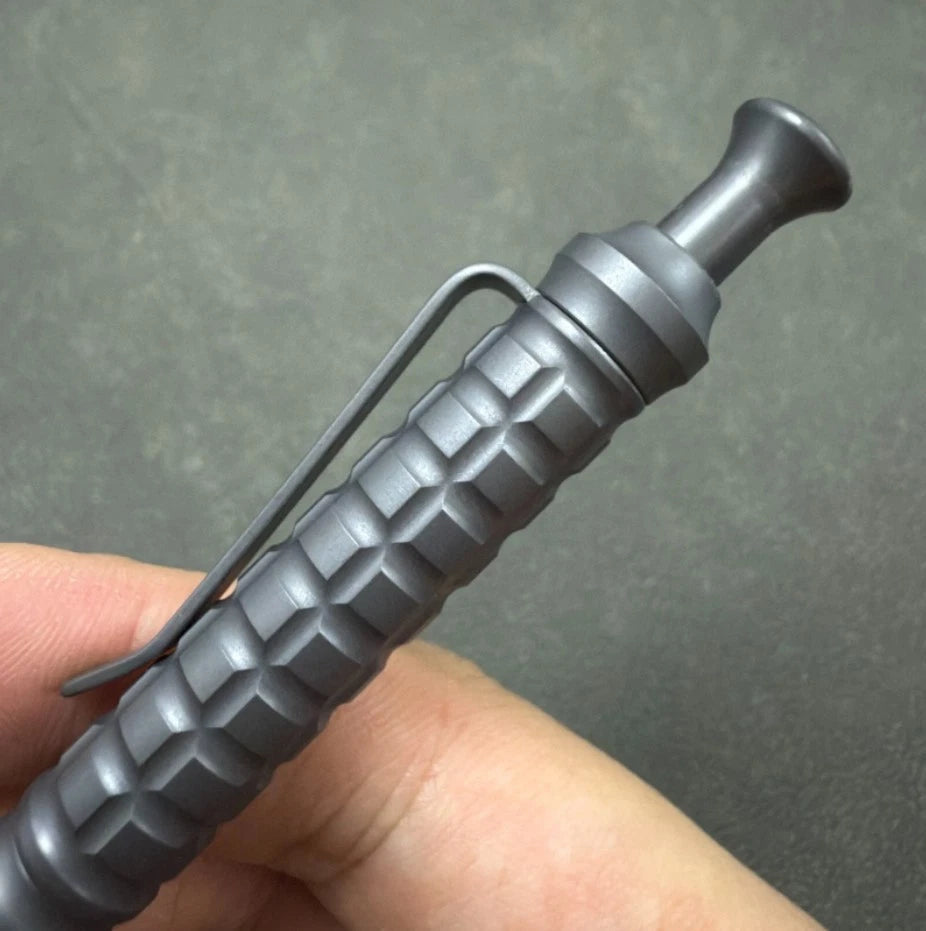 Titanium Alloy Pocket Ballpoint Pen Office Stationery Outdoor Record Pen EDC 07FC0E-D4 - KOEEK