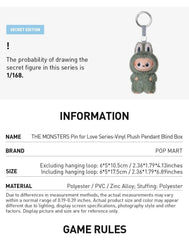 The Monsters Pin For Love Series-Vinyl Plush Pendant Blind Box (N-Z) Hot Cute 07FC0E-D4 - KOEEK