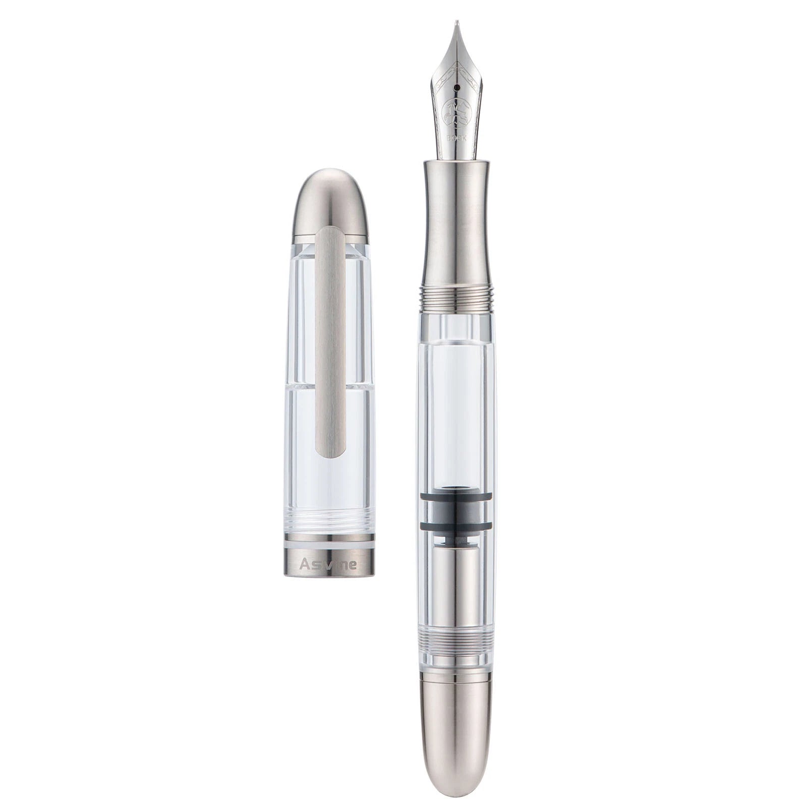 Titanium & Acrylic Writing Pen Asvine P36 Piston Fountain Pen Bock/ Asvine Nib 07FC0E-D4 - KOEEK